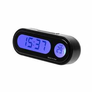 Modern <b>Car</b> Digital Clock With Thermometer Plastic Interior Decoration <b>Accessory</b> <b>For</b> Automobile Styling - Product Image 1