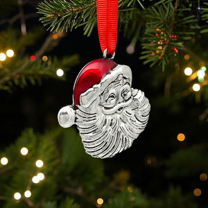 بيع بالجملة العتيقة بيوتر سانتا كلوز رئيس المعادن شجرة عيد الميلاد زخرفة لشجرة عيد الميلاد - Product Image 3