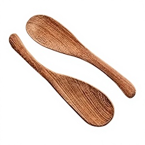 Handcrafted <b>Wooden</b> Kitchen <b>Spoons</b> <b>Set</b> of 2 Natural Reusable Cooking Utensils for Stirring Mixing Serving Home Kitchen - Product Image 6