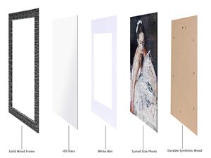 Cadre <span class=keywords><strong>photo</strong></span> en bois noir de style moderne fait à la main 8x10 <span class=keywords><strong>Impression</strong></span> UV 1 couleur Tabletop Wall <span class=keywords><strong>Photo</strong></span> Durable - Product Image 5