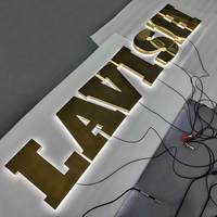 Letrero Luminoso LED 3D Personalizado con Letras de Canal Inverso, Marco de Metal Acrílico, Letrero Publicitario Comercial para Interiores y Exteriores