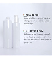 Emballage de soins de la peau de luxe couleur de transfert de haute qualité bouteille de lotion en plastique PET à paroi épaisse de 200ml avec bouchons