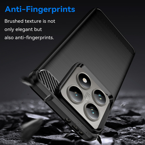 Pour Xiaomi 14T/14T <span class=keywords><strong>Pro</strong></span> Case, Slim Brushed Line Carbon Fiber Texture Antichoc Soft TPU Phone Covers For Xiaomi Mi 14T/14T <span class=keywords><strong>Pro</strong></span> - Product Image 5