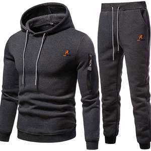 Spring <b>Men's</b> Slim Fit Woven Custom Logo Solid Tracksuit Pants Hoodie Breathable <b>Thermal</b> High Street Style Cotton/Polyseter - Product Image 4