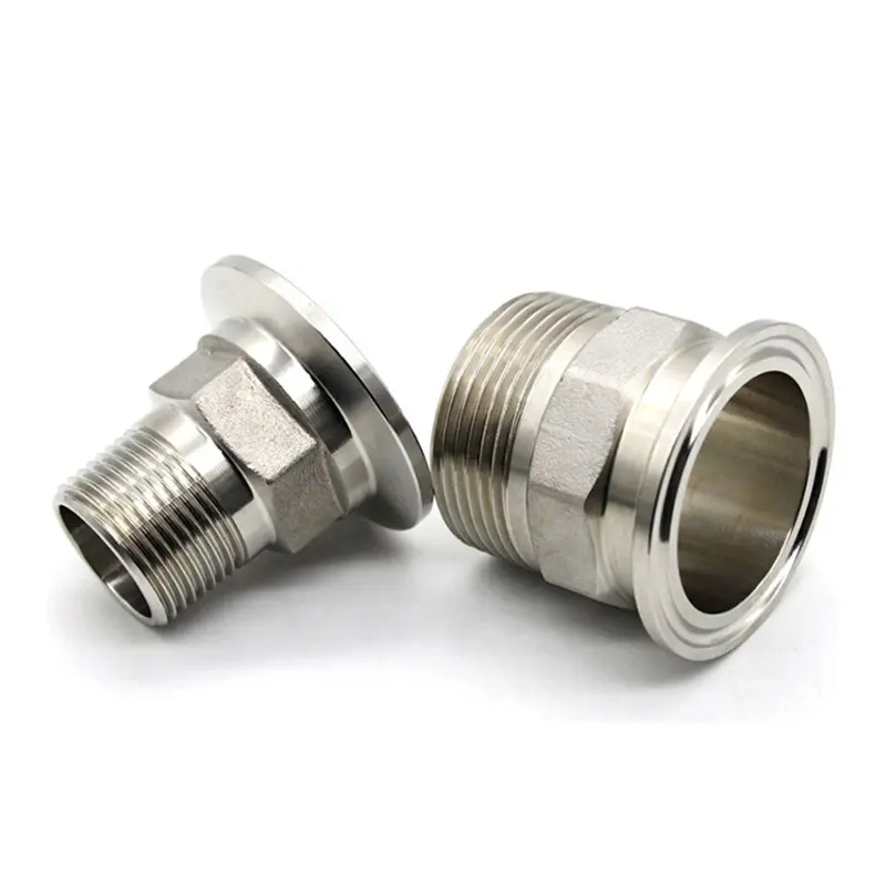 stainless steel ss 304 316 1/4 1/2 1 inch npt bsp male female thread to triclamp tri clamp adaptor adapter