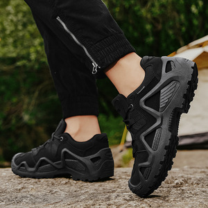 Chaussures de randonnée basses pour hommes, baskets de trekking d'extérieur antidérapantes et résistantes à l'usure, chaussures d'escalade respirantes pour le camping - Product Image 3