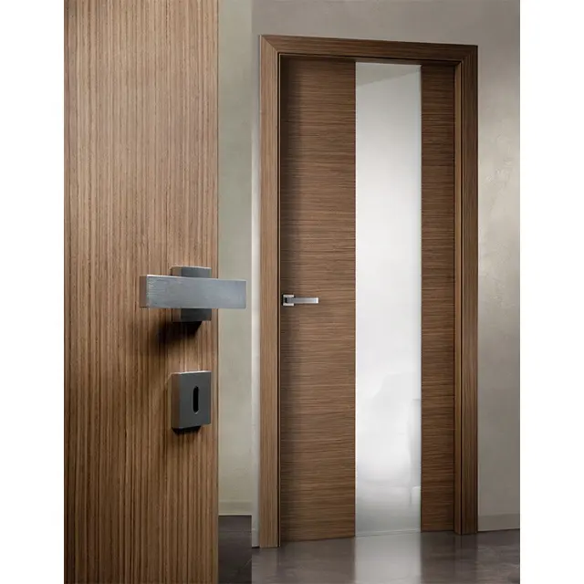 Morden segurança design simples interior de madeira pvc, wpc, porta de vidro para banheiro, sala, hotel, porta, venda imperdível