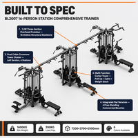 ZOFAN Appareil de musculation multi-stations en acier, équipement commercial d'entraînement complet du corps, crossover à câbles sélectionnables, faible MOQ, OEM