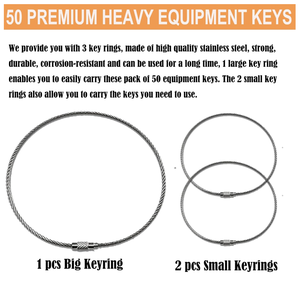 50 thiết bị nặng phím <span class=keywords><strong>Master</strong></span> Set Máy đánh lửa phím phù hợp với catrepillar trường hợp JD gehl JCB <span class=keywords><strong>Key</strong></span> đánh lửa chuyển đổi - Product Image 5