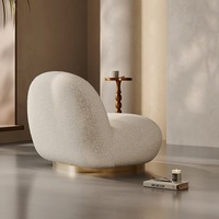 Fauteuil d'appoint moderne de luxe blanc crème nordique minimaliste pour meubles de maison salon chambre hôtel