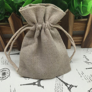 Wholesale Custom Drawstring Style Small Jute Bag with logo - Product Image 2