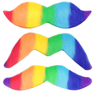 <span class=keywords><strong>Fausse</strong></span> <span class=keywords><strong>barbe</strong></span> de clown d'Halloween - Ensemble de <span class=keywords><strong>barbe</strong></span> et de moustache arc-en-ciel coloré pour fête costumée, spectacle de scène, bal masqué - Product Image 5