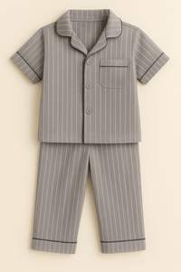 Conjunto de Pijama de 2 Piezas de Algodón, Elastano y Poliéster, Tejido de Punto, Estilo Casual, Cuello en V, Transpirable, Unisex, para Niños y Niñas, OEM ODM - Product Image 6