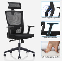 Chaise de bureau exécutive ergonomique moderne robuste, hauteur réglable, accoudoirs fixes, approuvée BIFMA, garantie de 2 ans, pour bureau à domicile