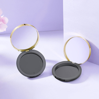 Boîtier de poudre compacte rond de luxe vide avec miroir 59mm, fabriqué en usine