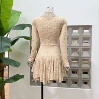 Robe Courte Femme Chic et Amincissante à Col V et Manches Longues, Tendance Automne 2026
