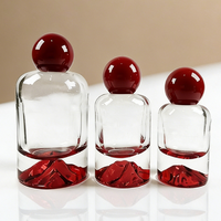 Flacons de parfum en verre vides de haute qualité 30ml/50ml/100ml, emballage cosmétique avec bouchon rouge