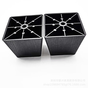 Pieds de canapé carrés en plastique Lianxing 75x57x65mm noirs – Vente directe usine - Product Image 4