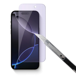 Protector de pantalla de vidrio templado ESD antiestático púrpura claro anti <span class=keywords><strong>azul</strong></span> para <span class=keywords><strong>iPhone</strong></span> 16 15 14 <span class=keywords><strong>13</strong></span> Pro Max - Product Image 2