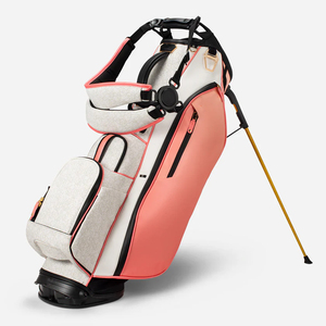 Fabriek Custom Professionele Logo <span class=keywords><strong>Golf</strong></span> Stand <span class=keywords><strong>Bag</strong></span> 6-14 Way Waterdichte Pu Lederen Duurzaam Polyester Materiaal Golftassen