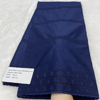 Tissu en dentelle de coton pur africain tissé écologique NI.AI avec broderie plissée en voile pour matériaux de robes de cérémonie pour garçons
