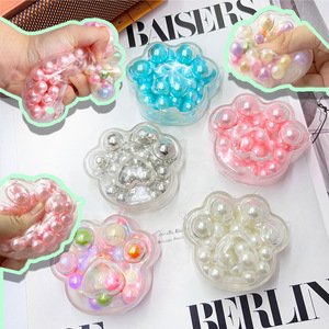 Jincan Factory Hot Selling Novelty Toys Cat Paw Bursting <b>Bead</b> Squeeze Toys for Children Anti Stress Toys for Kids - Product Image 2