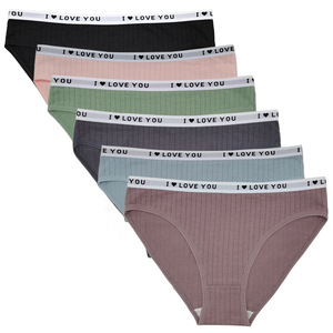 89683 di colore solido da donna in cotone breve lavorato a maglia nuovo e traspirante prodotto con cuciture in pizzo per una giovane ragazza confortevole - Product Image 1