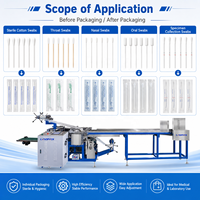 Automatische Horizontale Probenentnahme-Maschine für Sterile Einzelne Nasen- und Hals-Wattestäbchen mit Flowpack-Verpackung