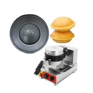 Mesin pres Hamburger Ufo kepala dapat diputar, pembuat Panini es krim Sandwich Gelato