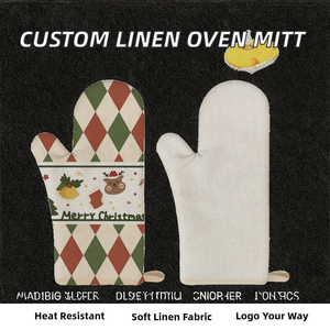 Maniques de cuisine 100 % coton biologique résistantes à la chaleur avec motifs personnalisés recyclés écologiques – Collections de cuisine par sublimation - Product Image 2