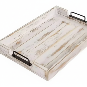 Plateau de service en bois au design classique en bois de pin Prix de gros Taille personnalisée Plateau en bois naturel Plateau de service à café Restaurants - Product Image 1