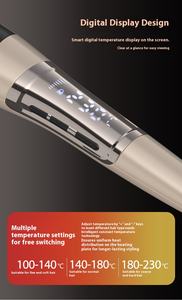 Dual Voltage Adjusta ble Temperature Thermal Brush Doppel-PTC-Heizsystem Brown Ceramic <span class=keywords><strong>Hair</strong></span> Curler Comb - Product Image 5