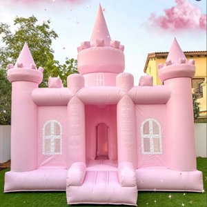 Nuevo diseño Pastel Rosa Tobogán inflable Inflables de agua para niños Tobogán con soplador - Product Image 4