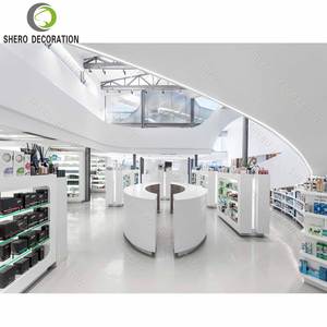 ตู้แสดงสินค้าร้านขายยาทำจากโลหะทนทานสำหรับร้านค้าทางการแพทย์ดีไซน์เคาน์เตอร์ร้านขายยาขายปลีกแบบกำหนดเอง - Product Image 6