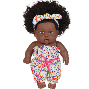 Nueva Muñeca Reborn Africana Negra de 20 cm (8 Pulgadas) con Peinado Afro, Muñeca de Simulación para Niños, Juguete de Juego de Imitación, Regalo - Product Image 2