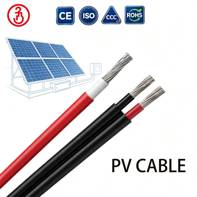 Solar Panel Wire 1.5mm2 2.5mm2 4mm2 6mm2 10mm2 PV Cable H1Z2Z2 K UV Resistant Tinned Copper Cable for Southeast Asia Vietnam OEM