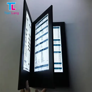 RICHSHINING, iluminación iluminada recargable, LED de cuero de doble cara para beber, A4, menú de luz Led, menú de mesa para KTV Night Club - Product Image 6