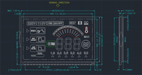 Polariseur transmissif personnalisé VA Micro LCD Module d'affichage TFT à cristaux liquides Modules TFT LCD