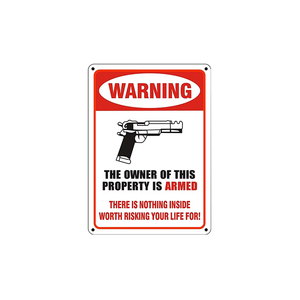 Panneaux de mise en garde en aluminium pour usage domestique extérieur Propriété privée Interdiction d'intrusion illégale Entrée non autorisée Panneau d'arrêt - Product Image 1