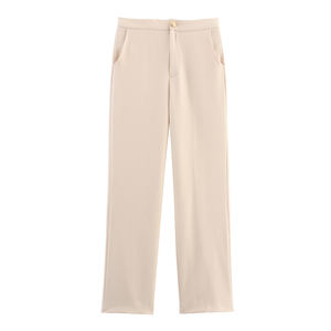 Setelan Blazer Wanita <span class=keywords><strong>2</strong></span> Potong SHENZHU Kerah Berlekuk Kancing Depan Lengan Panjang Celana Panjang Resleting Kasual Modis - Product Image 4