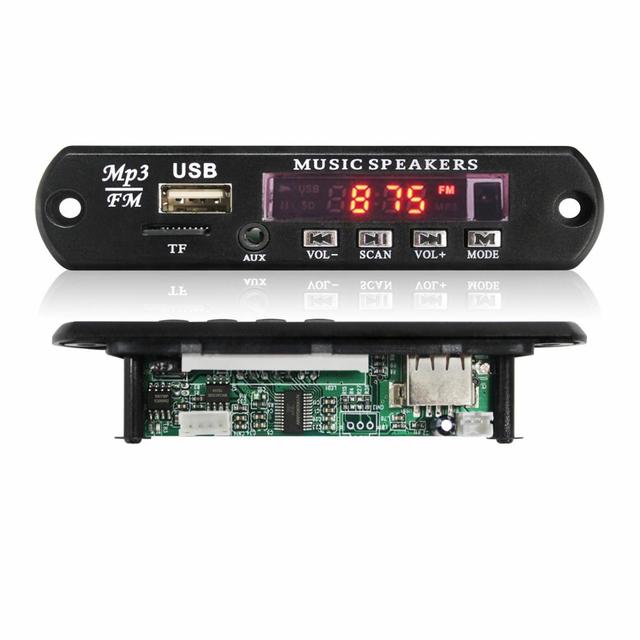 Transmitters Control Radio Receive Board 747d Audio Mp3 Usb Player Decoder Module Black Digital Led JXD Card DC 5V/12V