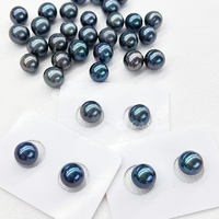 AAA Perles d'Eau Douce Naturelles Edison 8mm 9mm 10mm Couleurs Paon Noir Bleu Vert, Perles Libres pour Bijoux
