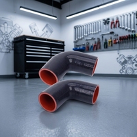 Tuyau coudé en silicone résistant aux hautes températures, 45/90 degrés, tuyau courbé en silicone renforcé pour radiateur automobile