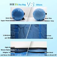 Bolsa Impermeable para Mujer y Hombre, 5l/ 10l/ 20l/ 30l/ 40l, con Cierre Enrollable, Ligera, Mochila de Almacenamiento con Estuche para Teléfono, para Viajes y Actividades al Aire Libre