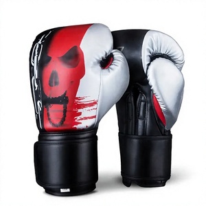 ถุงมือชกมวย TOMBOLA SPORTS สำหรับมืออาชีพ หนัง PU ลายหัวกะโหลก ระบายอากาศได้ดี อุปกรณ์ฝึกซ้อมสำหรับผู้ใหญ่ ขนาด 12 ออนซ์ 16 ออนซ์ - Product Image 1