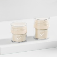 Flacons pompe sans air de luxe 50 ml en PET, PP, ABS pour sérum, crème visage, tonique, shampoing, soins de la peau, emballage cosmétique, logo et couleur personnalisés