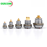 Conector Circular Macho Hembra 0B 1B 2B 3B FGG EGG ECG 1 Fluido 2 Fluidos con Conector Híbrido Eléctrico Push-Pull de 6 8 10 Pines