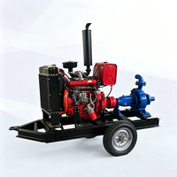 Pompe à eau diesel portable pour l'irrigation agricole des vergers, à turbine centrifuge à flux mixte, 20 CV, 2, 4, 6, 8 pouces