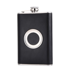 ขวดใส่ไวน์แบบพับได้ทำจากหนังเทียมสแตนเลสสตีลขนาด8ออนซ์พร้อมฝาปิดทำจากเลเซอร์304ออกแบบได้ตามต้องการ - Product Image 6