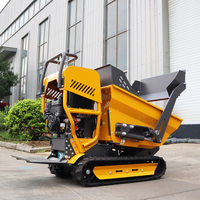 Heißer Fabrikverkauf Mini-Raupendumper Diesel Raupentransporter Hochkippdumper für Bauernhof & Garten Mini-Raupendumper 800 kg zum Verkauf